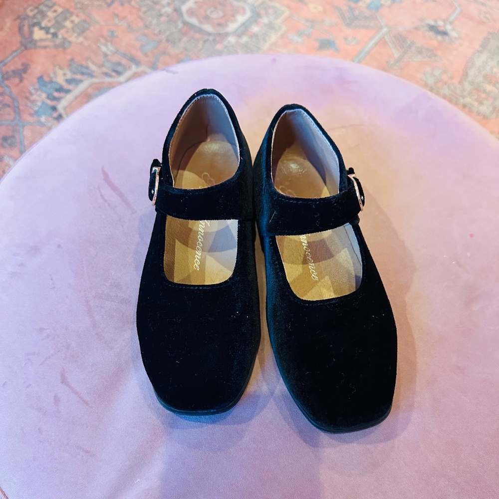 Age of Innocence Black Velvet Dorothy Mary Janes size 12 holiday shoes